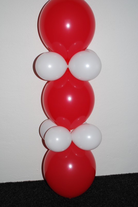 Balónky řetězové červené 5 ks